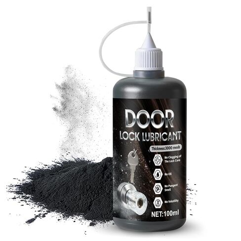 Graphite Lubricant for Door Lock, Dry Graphite Lubricants - 100ml Dry Powder Lubricant for Sticky Locks, Eliminates Jamming & Noise Long-Lasting Protection in Kuwait