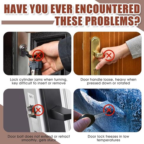 Graphite Lubricant for Door Lock, Dry Graphite Lubricants - 100ml Dry Powder Lubricant for Sticky Locks, Eliminates Jamming & Noise Long-Lasting Protection in Kuwait