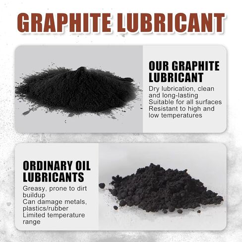 Graphite Lubricant for Door Lock, Dry Graphite Lubricants - 100ml Dry Powder Lubricant for Sticky Locks, Eliminates Jamming & Noise Long-Lasting Protection in Kuwait