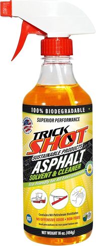 Trick Shot Asphalt Solvent and Cleaner - USDA Biobased Industrial Degreaser for Paving Equipment & Tools, Heavy Duty Formula, Food Grade Tar Remover & Bitumen Remover, Made in USA - 16 Fl Oz in Kuwait