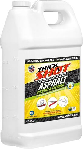 Trick Shot Asphalt Solvent and Cleaner - USDA Biobased Industrial Degreaser for Paving Equipment & Tools, Heavy Duty Formula, Food Grade Tar Remover & Bitumen Remover, Made in USA - 16 Fl Oz in Kuwait