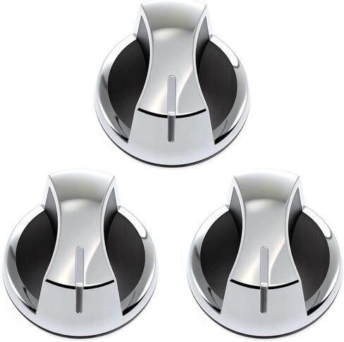 3 Pack 806597 Dryer Knob Replacement for Speed Queen Washer & Dryer – Replacement for AP6339803 PS16995756 4961989 352806597 – Chrome Control Knobs for Models AWN43RSN115CW01 AFN50RSP115TW01 in Kuwait