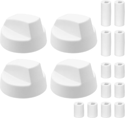 4 Pack Black Universal Control Knobs with 12 Adapters, Stove Knobs Upgrade, Fitting for Oven Stove Range Application in Saudi Arabia