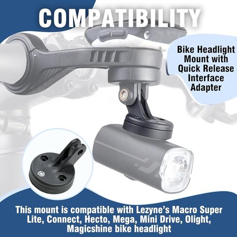 Bike Headlight Mount with Quick Release Interface Adapter in Kuwait