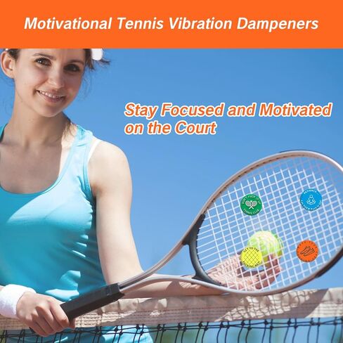 NIIIYTYB 4 Pcs Tennis Racquet Dampeners Funny Unique Silicone Dampener Tennis Dampers Racket Vibration Dampeners Fun Tennis Racket Dampers with Words Shock Absorbing Tennis Accessories in Saudi Arabia