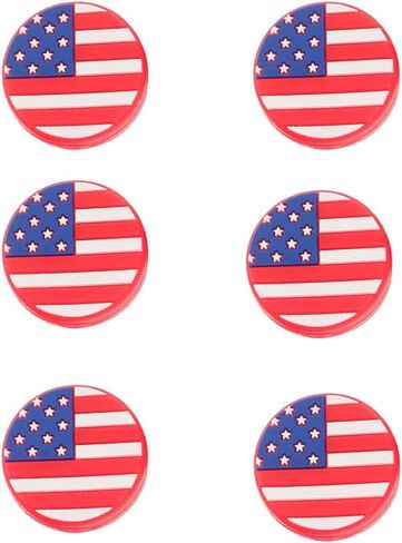 Partykindom 6Pcs American Flag Tennis Racket Dampeners Shock Absorbers Vibration Dampeners for Tennis Racquet Accessories in Saudi Arabia