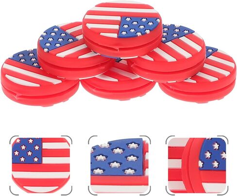 Partykindom 6Pcs American Flag Tennis Racket Dampeners Shock Absorbers Vibration Dampeners for Tennis Racquet Accessories in Saudi Arabia