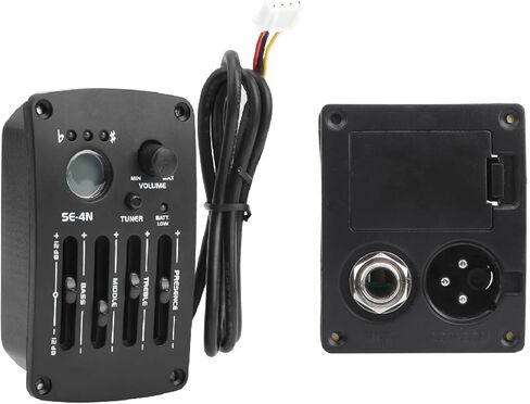 5 Band Acoustic Guitar Pickup EQ Preamp - SE-5N Piezo Equalizer System with Built-in LCD Tuner & Volume Control - Dual XLR & 1/4" Output for Amplifier in Kuwait