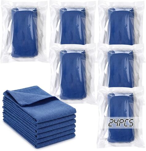 24 Pcs Disposable Surgical Towels for Cleaning Huck Towels 15.8 x 23.6'' Blue Highly Absorbent Cotton Cleaning Cloths for Home Multi Purpose in Saudi Arabia