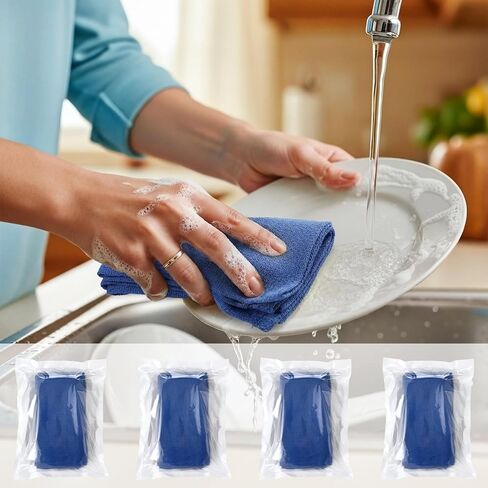 24 Pcs Disposable Surgical Towels for Cleaning Huck Towels 15.8 x 23.6'' Blue Highly Absorbent Cotton Cleaning Cloths for Home Multi Purpose in Saudi Arabia