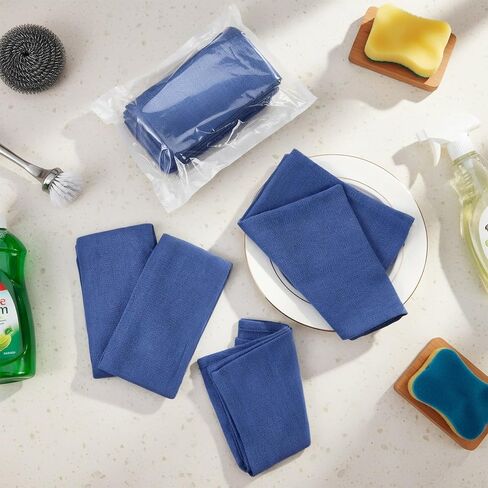 24 Pcs Disposable Surgical Towels for Cleaning Huck Towels 15.8 x 23.6'' Blue Highly Absorbent Cotton Cleaning Cloths for Home Multi Purpose in Saudi Arabia