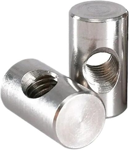 Barrel nut, M4-M6 Stainless Steel Dowel Pin Nuts Embedded Furniture Hammer Insert Nut Cylindrical Metric Thread Woodworking(M5x25 (5Pcs)) in Kuwait