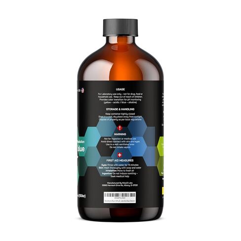 مؤشر درجة حموضة بروموثيمول الأزرق 0.04% - 500 مل - مسحوق عالي النقاء من الدرجة المعملية - استخدام علمي وتعليمي - اكتشاف موثوق للحمض والقاعدة in Kuwait