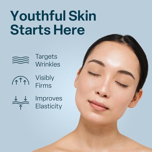 QRxLabs Peptide Complex Face Serum - Firming Collagen Peptide Serum - Antiaging Skincare Gel with Hydrating Hyaluronic Acid with Chamomile Extract - Unscented Gel, 1 Fl Oz in Kuwait