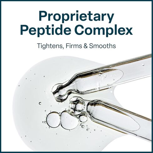 QRxLabs Peptide Complex Face Serum - Firming Collagen Peptide Serum - Antiaging Skincare Gel with Hydrating Hyaluronic Acid with Chamomile Extract - Unscented Gel, 1 Fl Oz in Kuwait