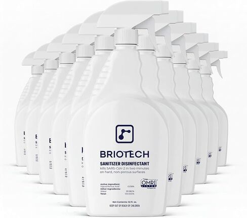 BRIOTECH Sanitizer Disinfectant Hypochlorous, Kill 99.99% of Viruses & Bacteria, Control Mold, Eliminate Odor, Gentle for Nursery & Play Rooms, Food Contact Surface Sanitizer, 1 Gallon Refill in Saudi Arabia
