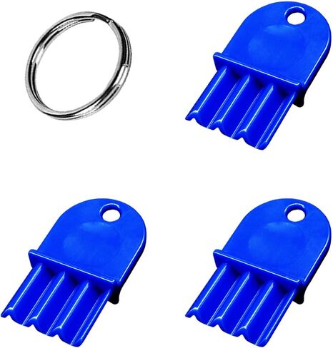 Replacement Toilet Paper Towel Dispenser Key and Soap Dispenser Key for Wa-ffle Geor-gia Pacific and San ja-mar Dispensers,Suitable for Janitors and Maintenance Professionals.Blue,Pack of 3 in Kuwait
