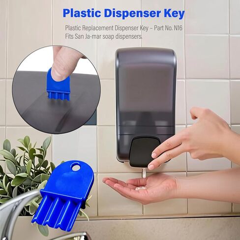 Replacement Toilet Paper Towel Dispenser Key and Soap Dispenser Key for Wa-ffle Geor-gia Pacific and San ja-mar Dispensers,Suitable for Janitors and Maintenance Professionals.Blue,Pack of 3 in Kuwait
