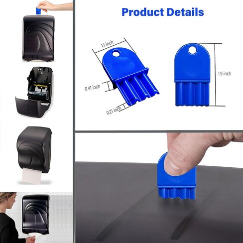 Replacement Toilet Paper Towel Dispenser Key and Soap Dispenser Key for Wa-ffle Geor-gia Pacific and San ja-mar Dispensers,Suitable for Janitors and Maintenance Professionals.Blue,Pack of 3 in Kuwait