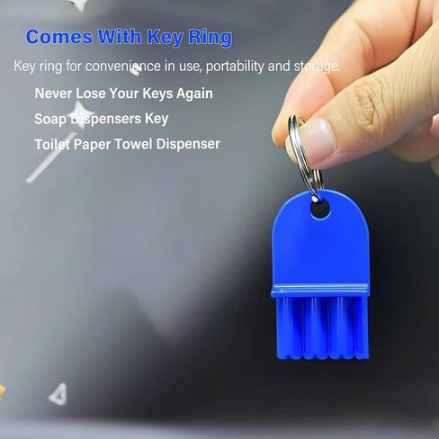 Replacement Toilet Paper Towel Dispenser Key and Soap Dispenser Key for Wa-ffle Geor-gia Pacific and San ja-mar Dispensers,Suitable for Janitors and Maintenance Professionals.Blue,Pack of 3 in Kuwait