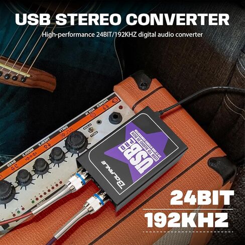 Bolanle USB-PRO Active DI Box with Ground Loop Isolation | 24bit/192kHz USB Audio Interface for Live Sound & Recording | Eliminate Hum & Buzz Noise from PC to PA System | Plug & Play in Kuwait