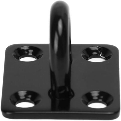 Drfeify Thickened Stainless Steel Wall Mount Pad Eye Scratch Black for Hammocks, Wire Ropes, Chains [5Pcs] (5mm) in Saudi Arabia