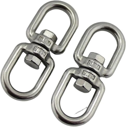 1PCS M12 Double Ended Swivel Eye Hook Bolt Wire Rope Chain Fittings 304/316 Stainless Steel to Shackle(Sus304) in Kuwait