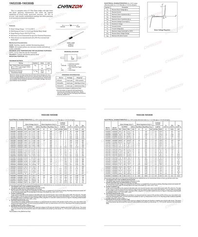 (عبوة من 20 قطعة) Chanzon 1N5342B 1N5342 Power Zener Diode 5W 6.8V T-18 (CASE17-02) الثنائيات المحورية 5 وات 6.8 فولت 6V8 in Saudi Arabia