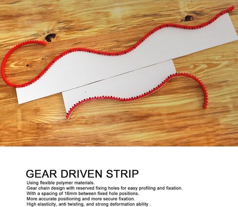Gear Driven Profiling Strip Flexible Curve Guide 16mm Spacing Premium Polymer 1m Length for Woodworking Pattern Transfer and Shaping in Saudi Arabia