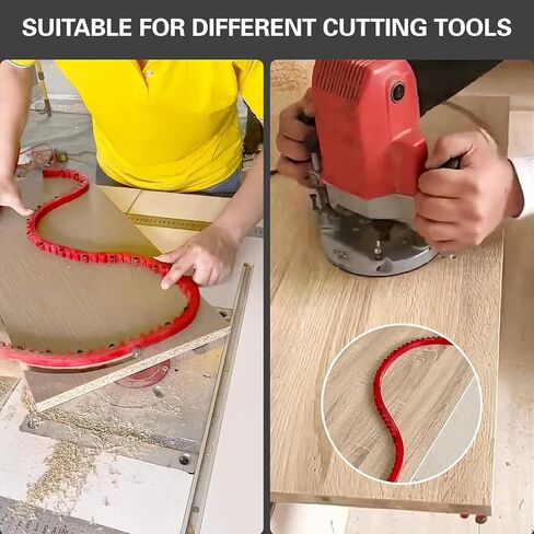 Woodworking Profile Strip, Gear-Driven Curved Guide for Complex Shapes, Woodworking Projects, 0.5M Length in Kuwait