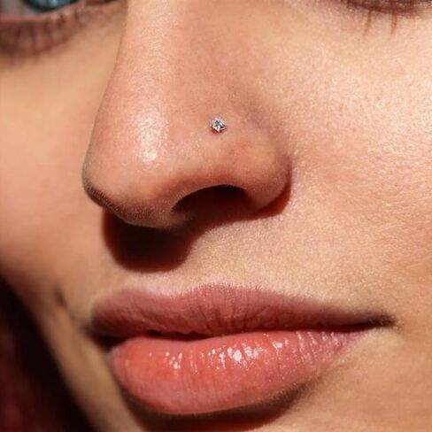 20G Flat Back Stud Earrings for Women Hypoallergenic Surgical Steel Threadless Tragus Cartilage Conch Nose Monroe Labret Medusa Piercing Jewelry/Be Equipped With Piercing Ball Grabber Tool in Saudi Arabia