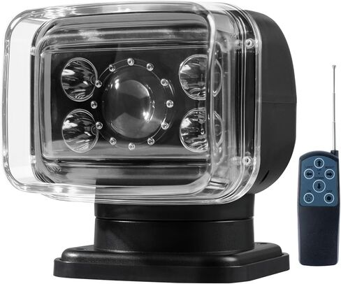 Remote Control LED Search Light,70W 6800lm LED Spotlight for Marine Offroad Pickup Hunting Go Outdoor,6 Inch,360 Rotating,12V 24V Spot Light,1 Strong Magnets in Saudi Arabia