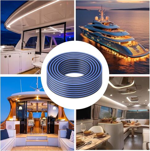 80ft Marine Boat LED Lights Wire, 22AWG 2pin Extension Cable Wires Cord for 3528 5050 5630 Led Strip Light for Pontoon Boat Kayak Stern Anchor Courtesy Navigation Bow in Kuwait