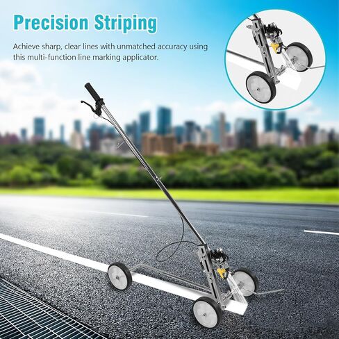 Wheeled Multi-Function Line Marking Applicator with Nozzle Striping Paint Sprayer for Factories Parking Lots Driveway Playground in Kuwait
