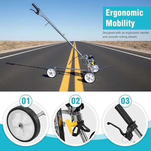 Wheeled Multi-Function Line Marking Applicator with Nozzle Striping Paint Sprayer for Factories Parking Lots Driveway Playground in Kuwait