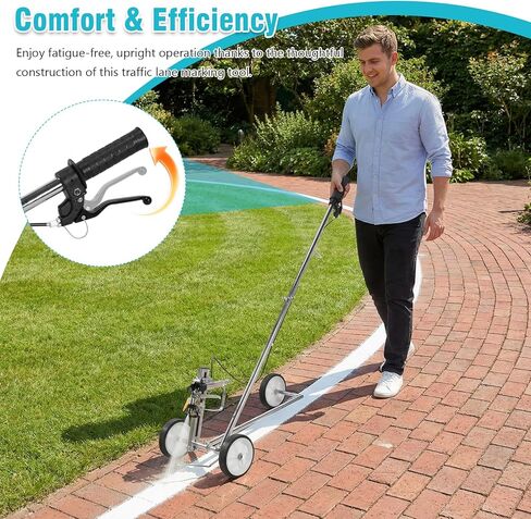 Wheeled Multi-Function Line Marking Applicator with Nozzle Floor Paint Tape Applicator for Factories Parking Lots Driveway Playground in Kuwait