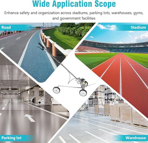 Wheeled Multi-Function Line Marking Applicator with Nozzle Floor Paint Tape Applicator for Factories Parking Lots Driveway Playground in Kuwait