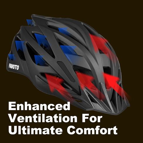 Favoto Bike Helmet for Adults – Lightweight Bicycle Helmet with Visor, MTB & Road Bike Helmet for Men and Women, CPSC Certified in Kuwait