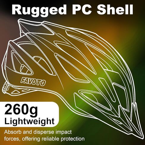 Favoto Bike Helmet for Adults – Lightweight Bicycle Helmet with Visor, MTB & Road Bike Helmet for Men and Women, CPSC Certified in Kuwait