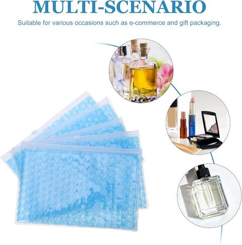 LOGOFUN 20pcs Heart Bubble Mailers Self-Sealing Protective Packaging Bags for Jewelry Cosmetics Fragile Items Blue 22x15cm in Saudi Arabia
