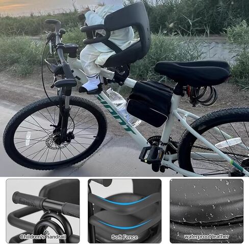 مقعد دراجة خلفي للأطفال، مقعد أمامي للأطفال، كرسي مسند الظهر، ملحق للكبار، مع حزام ودواسات in Kuwait