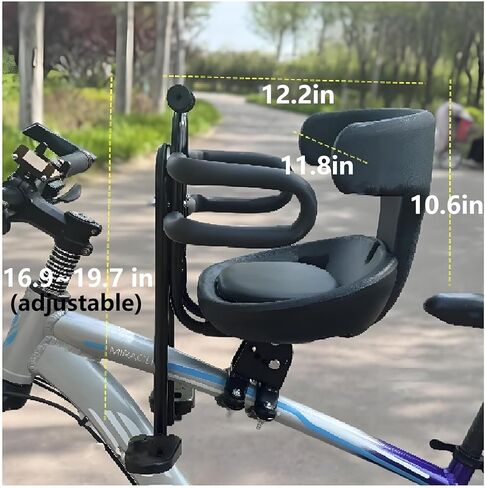 مقعد دراجة خلفي للأطفال، مقعد أمامي للأطفال، كرسي مسند الظهر، ملحق للكبار، مع حزام ودواسات in Kuwait