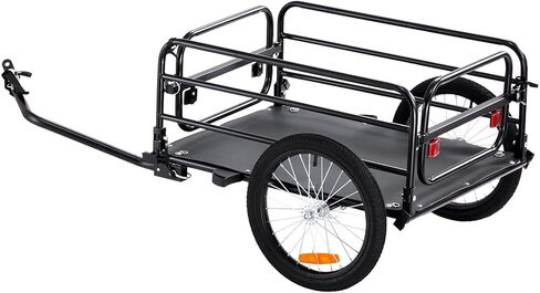 مقطورة دراجة بحد تحميل يبلغ 160 رطلاً: إطار من الفولاذ المطلي بالمسحوق، إطارات مقاس 16 بوصة × 1.75 بوصة، وصلة جر سريعة التحرير، وعاكسات in Kuwait