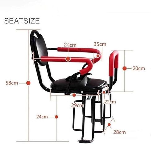 مقعد دراجة خلفي للأطفال، مقعد دراجة للأطفال، سرج مقاعد لحماية سلامة الأطفال، قابل للإزالة، مع دواسات مساند للذراعين غير قابلة للانزلاق، سهل التركيب، عالمي in Kuwait