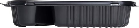 Karat 36oz PP Plastic Microwaveable Black Take Out Box, 2-compartment (Case of 300) in Saudi Arabia