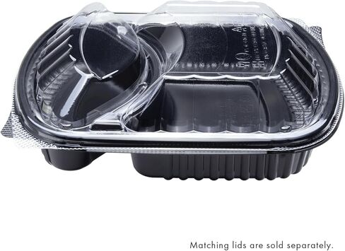 Karat 36oz PP Plastic Microwaveable Black Take Out Box, 2-compartment (Case of 300) in Saudi Arabia
