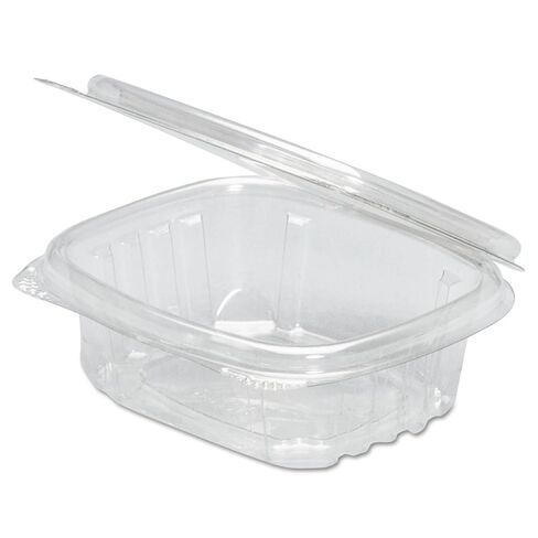 Genpak AD12 | 12oz Clear PET Hinged Deli Container | Recyclable, Made with up to 30% Post-Consumer Content, Made in The USA | 5.50" x 4.88" x 1.88" Case Count 200 in Kuwait