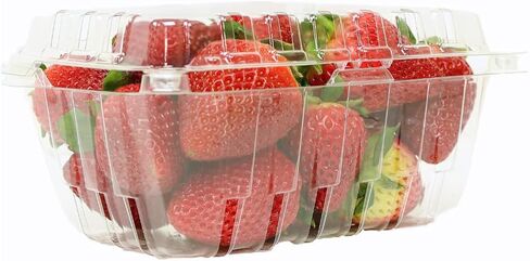 120 Count - 1 Pound Size Strawberry/Berry Basket Clam Shell Container for Refrigerator Berry Storage in Kuwait