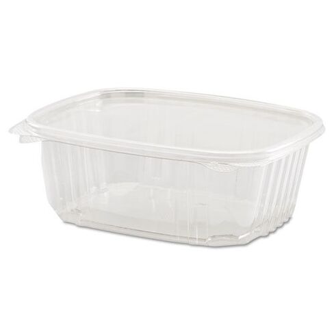 Genpak AD32 | 32oz Clear PET Hinged Deli Container | Recyclable, Made with up to 30% Post-Consumer Content, BPA Free, Made in The USA | 7.13" x 6.38" x 2.50" Case Count 200 in Kuwait