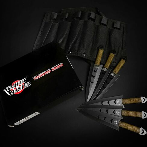 6 pcs. Ninja Tactical Combat Hunting Kunai Throwing Knife Set w/ Sheath Case in Kuwait
